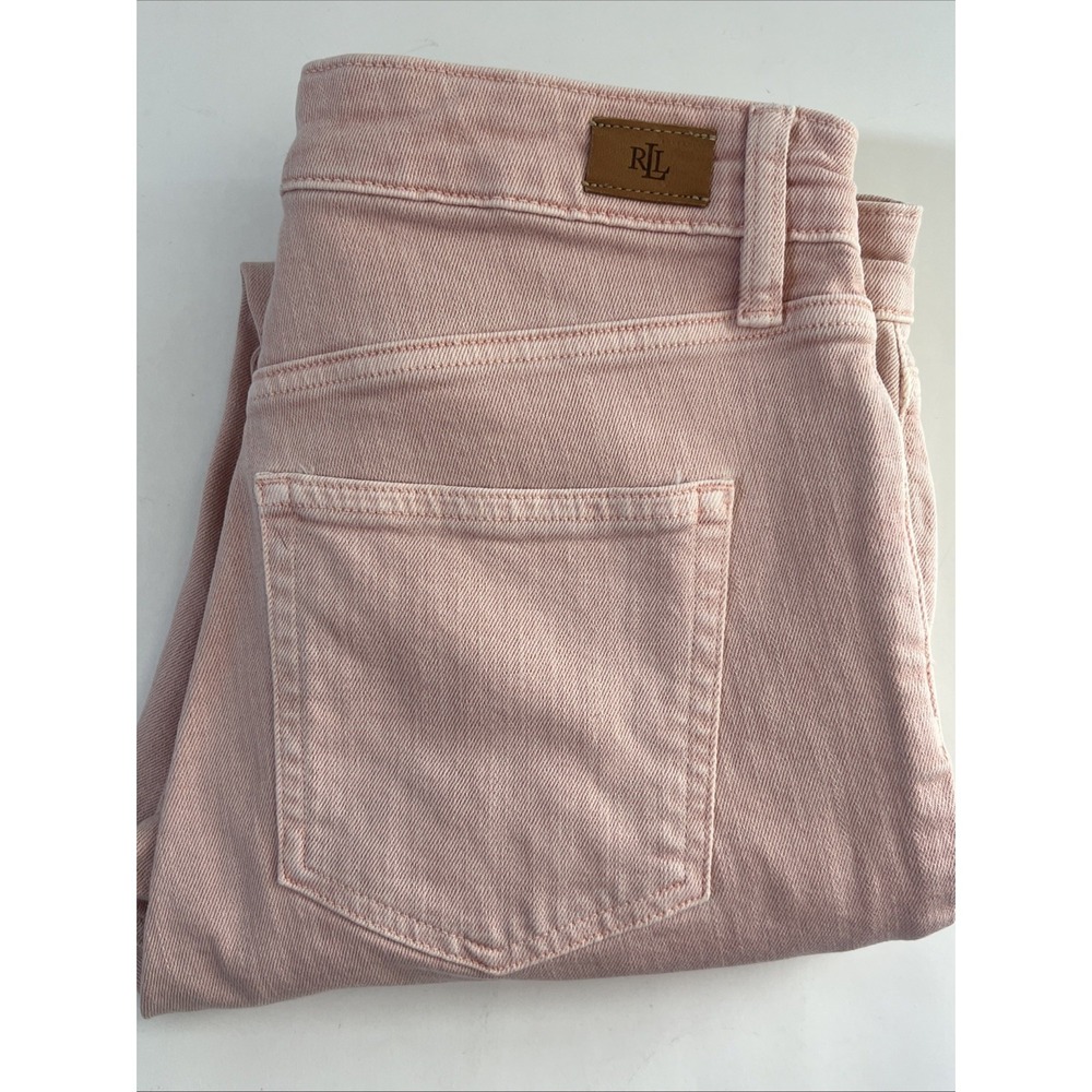 Lauren  Ralph Lauren Jeans Women's 6 Pink‎ Light Wash Straight Ankle Jeans